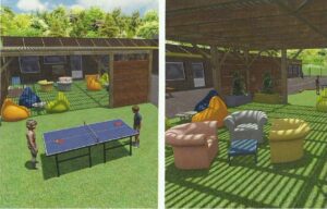 Une pergola sur la cour élémentaire