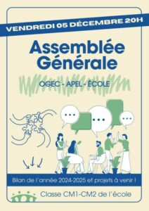 ASSEMBLÉE GÉNÉRALE DE L’ÉCOLE